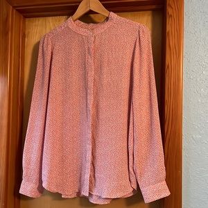 LOFT size Medium long sleeve blouse, lightly worn, button down